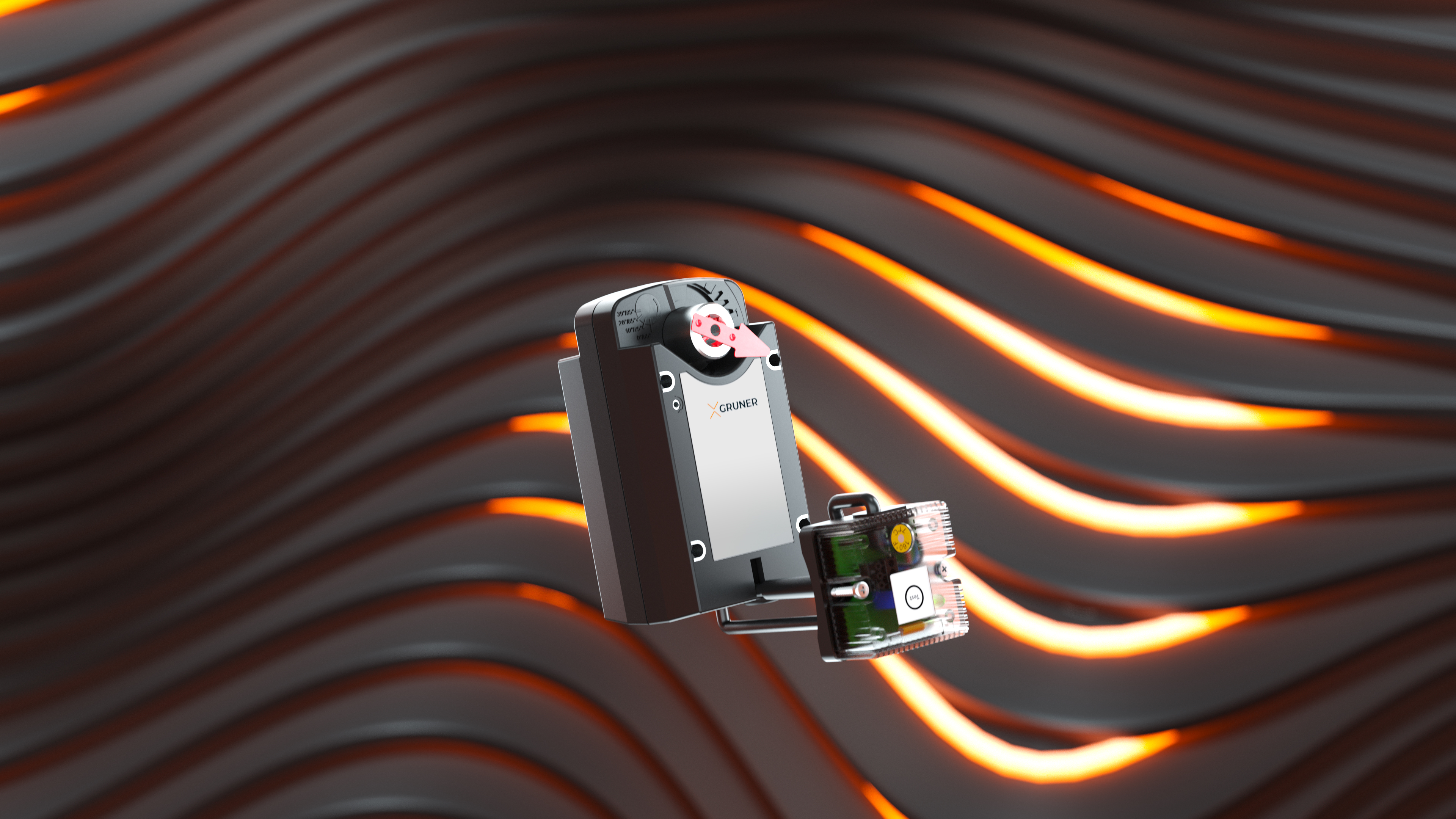 Gruner 3D Imagefilm Brandschutz Stellantrieb Gruner Brandschutz Stellantrieb