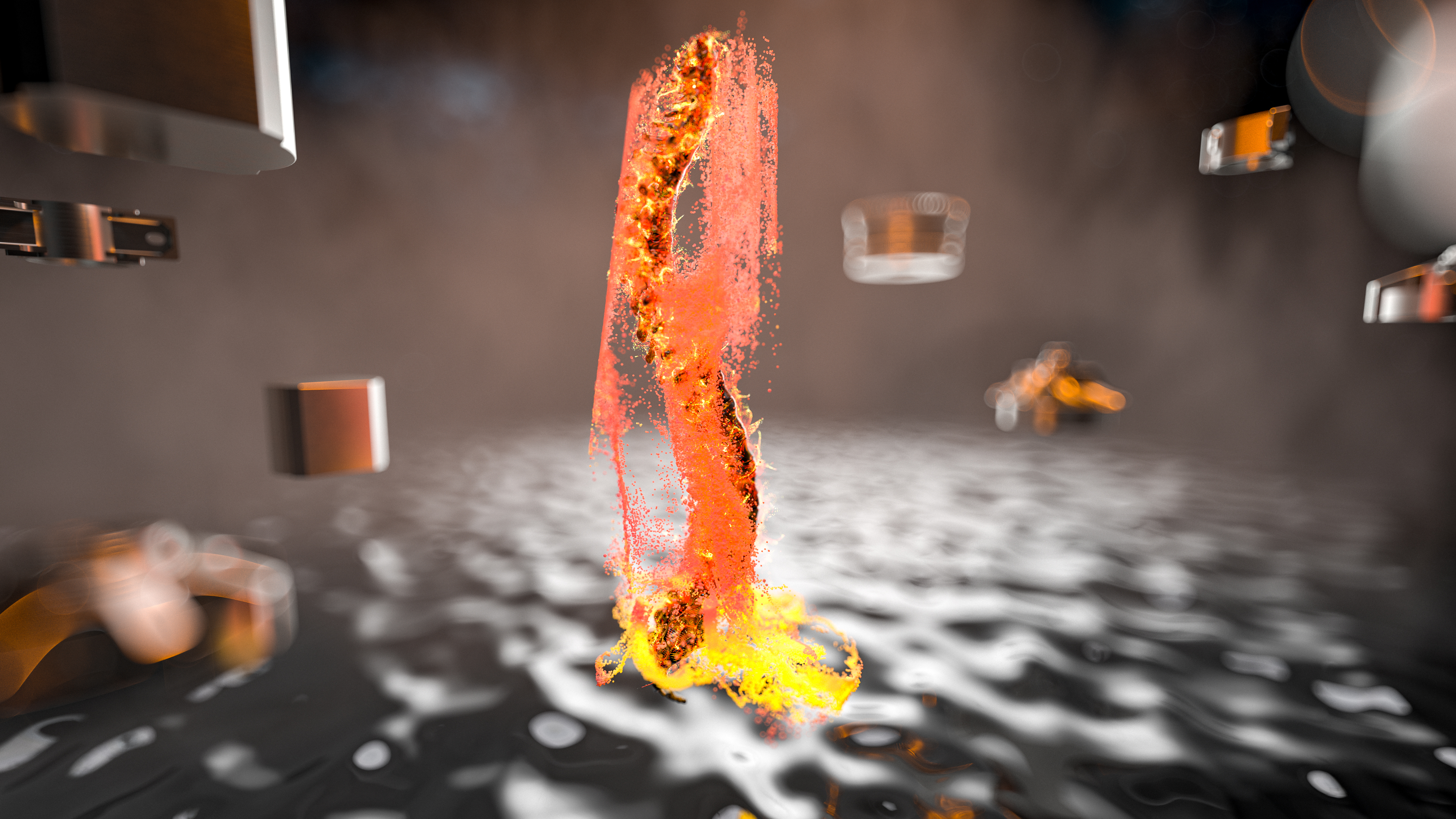 Hermle HS-Flex Kampagne Social Media Film Rückgrat Animation von Werkstücken, die eine Wirbelsäule aus Stahl umkreisen