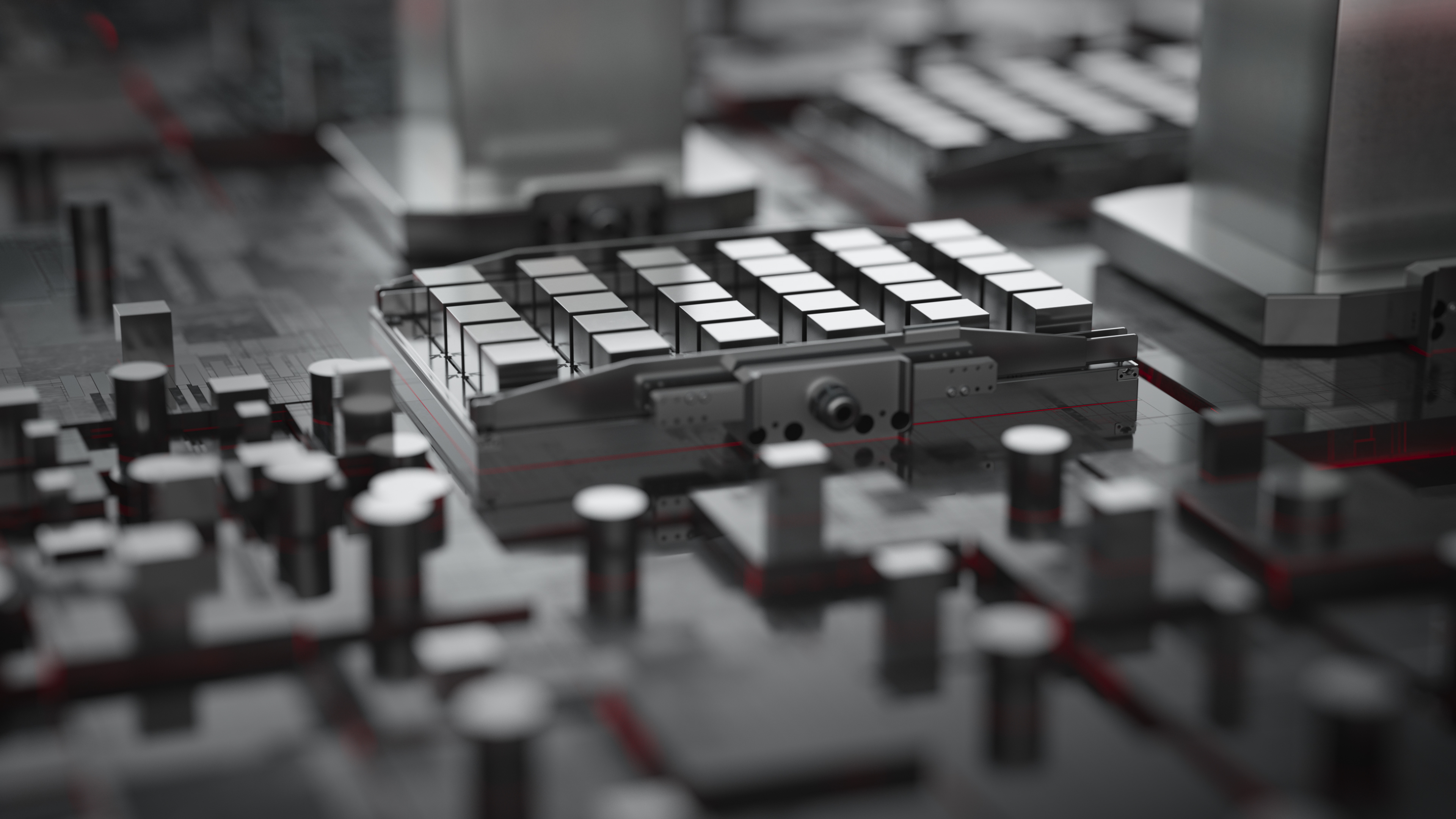 Hermle RS-1 Kampagne Social Media Film Paletten 3D Animation von Werkstücken in einer Matritze