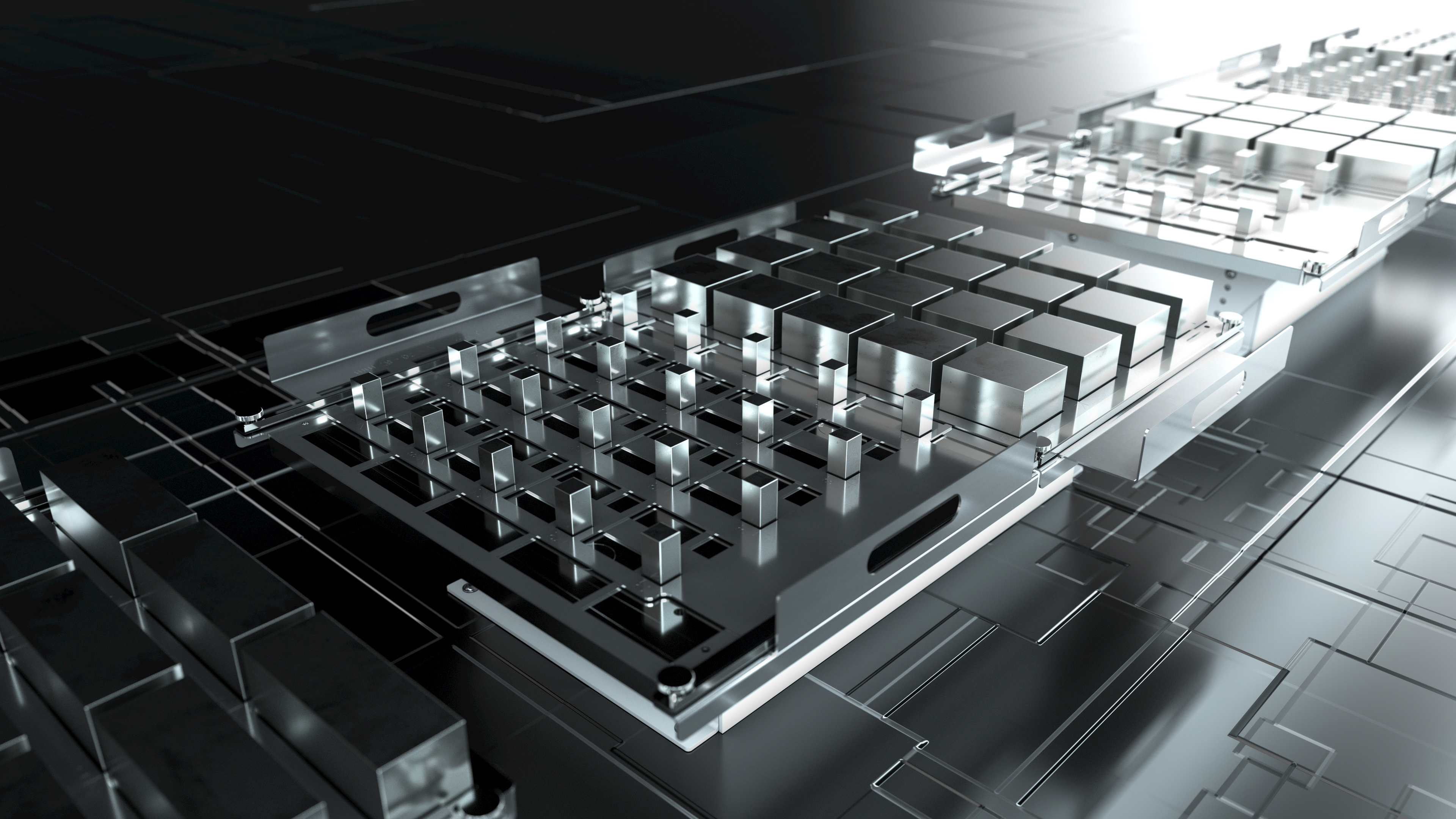 3D Rendering des Hermle RS 05-2 Matritzen 3D Rendering der Matritzen der Hermle RS 05-2