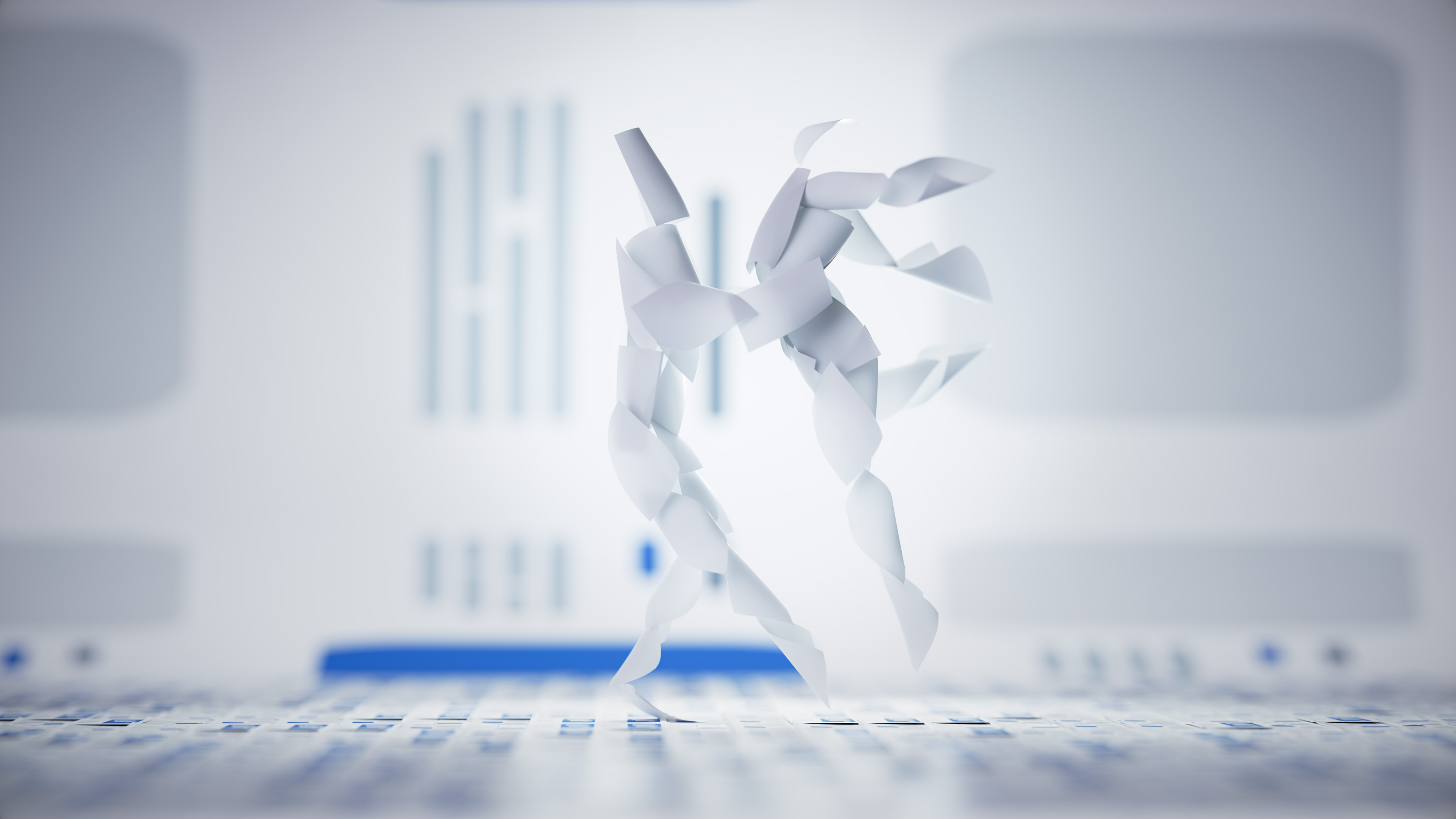 Hunkeler Keyvisual 100 Jahre Leidenschaft Still Hunkeler Keyvisual 100 Jahre Leidenschaft tanzende Personen aus Papier