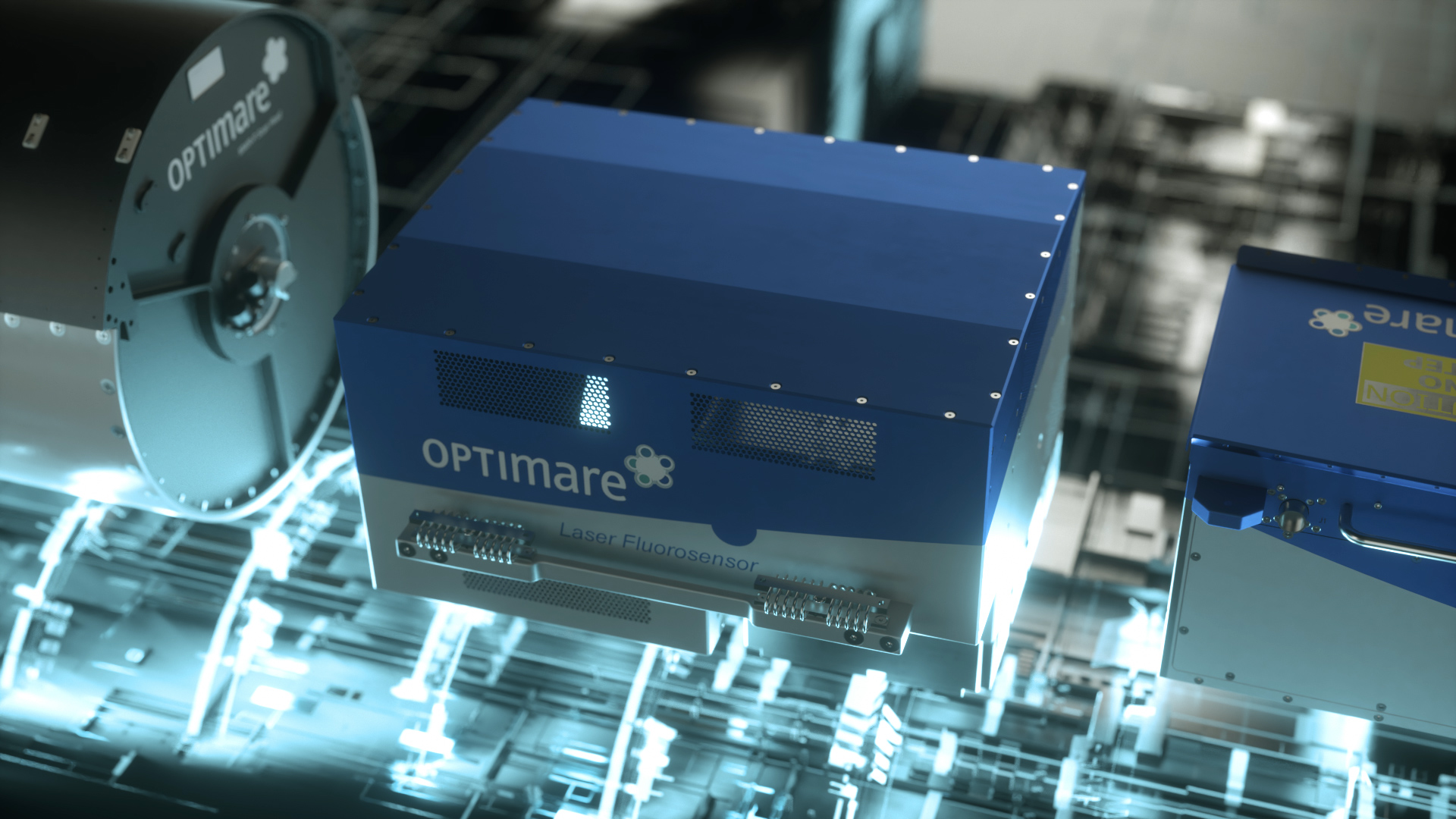 Optimare Imagefilm Oil Pollution Sensor Closeup Optimare Imagefilm Oil Pollution Fluorosensor Closeup Laser