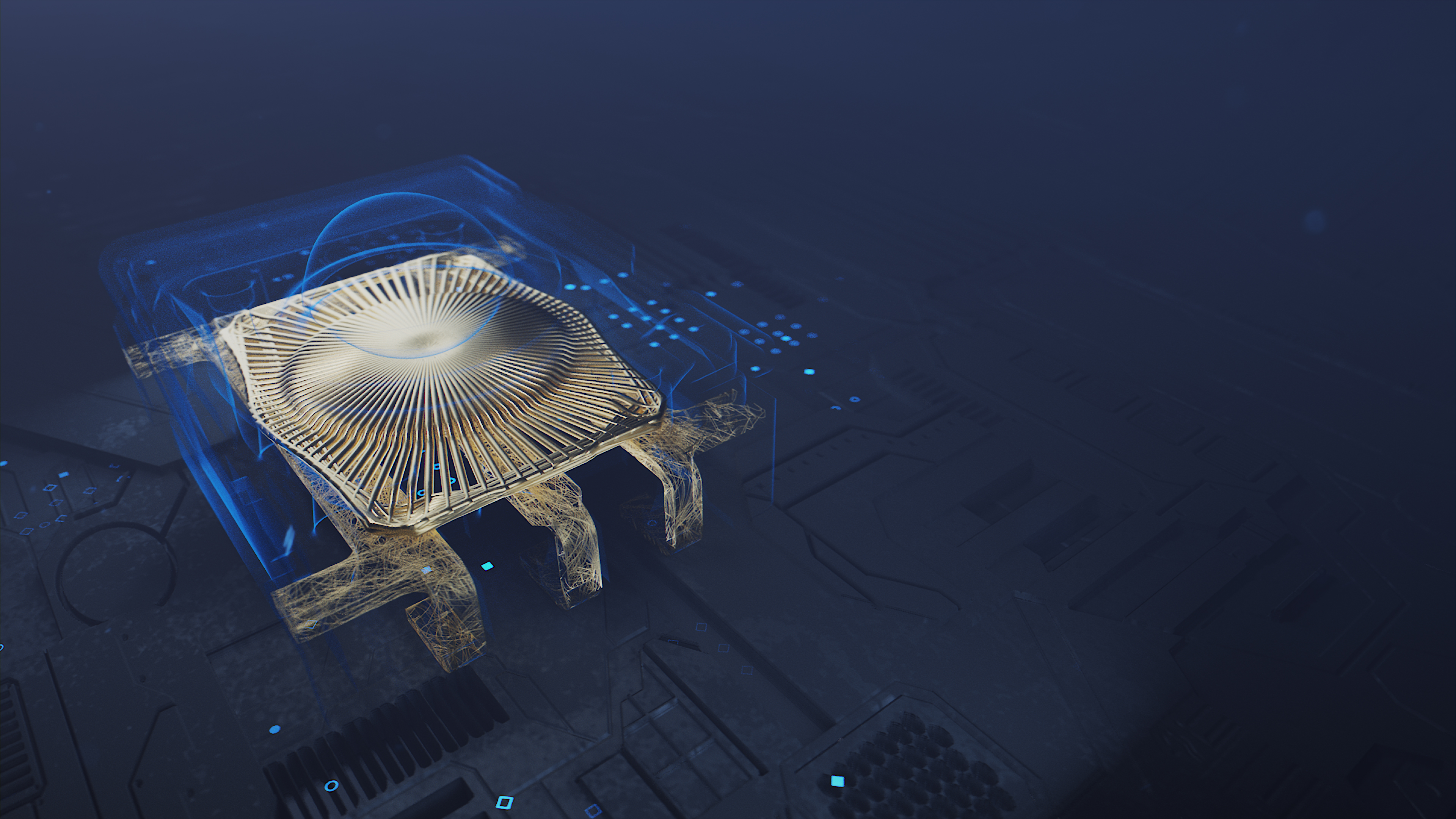 Rafi Produktfilm Micon Goldkontakte Abstrahierte Goldkontakte eines Rafi Micon Taster