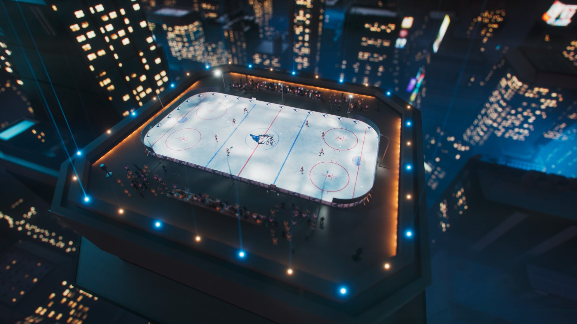 Rueckert Sponsoringspot Still Eisstadion Rueckert Sponsoringspot Still Eisstadion auf dem Flachdach