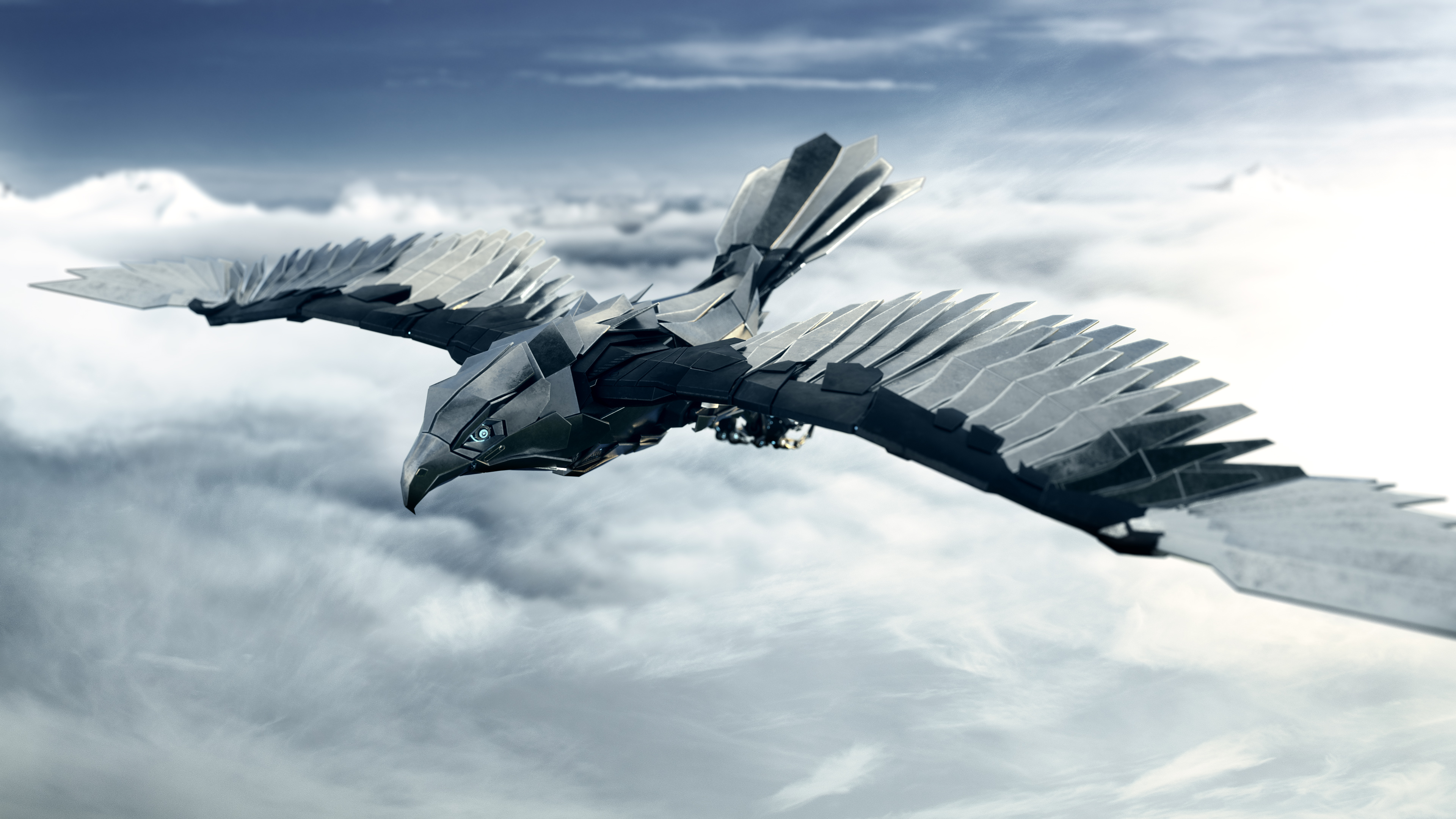 WSM 3D Keavisual Adler aus Blechteilen Flug WSM 3D Keavisual Adler aus Blechteilen Flug