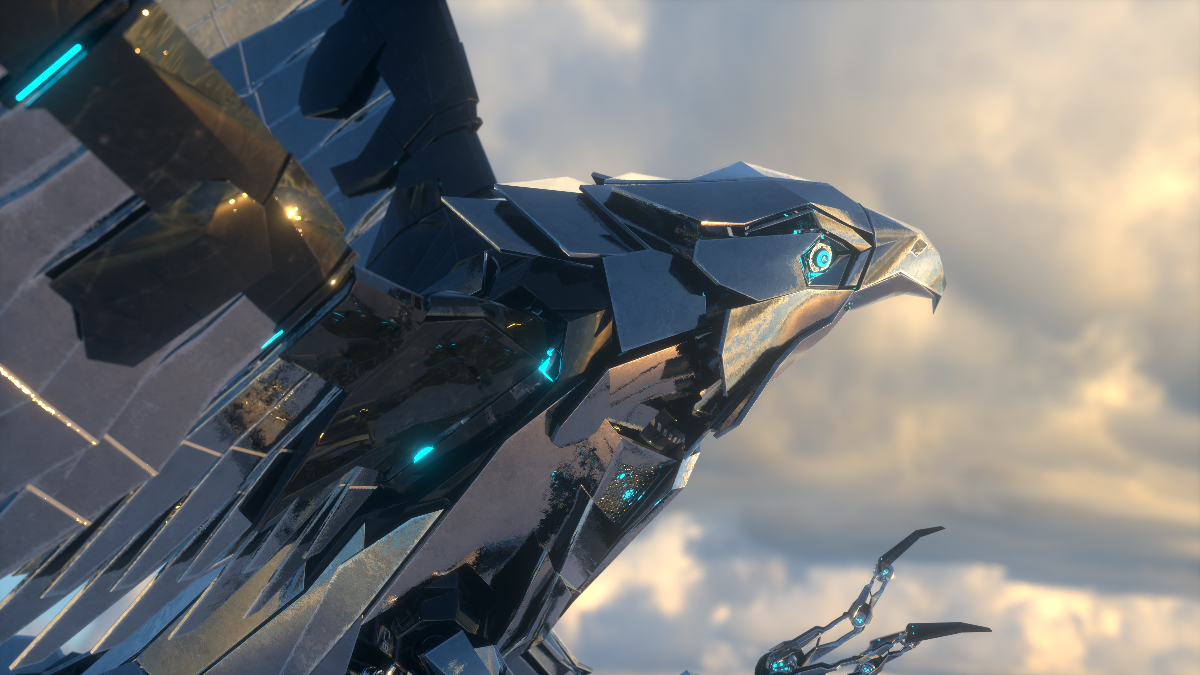 WSM 3D Adler aus Metall Detail Kopf und Augen WSM 3D Adler aus Metall Detail Kopf und Augen